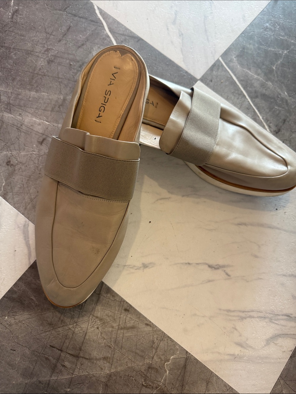 VIA SPIGA women Taupe Slip-On Loafers